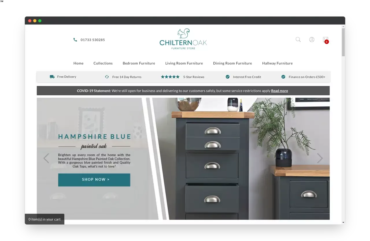 Chiltern Oak Furniture Website Discounts